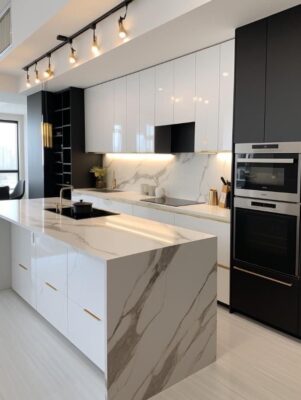 Hình ảnh thi công PVC vân đá và 3 lớp phủ bóng